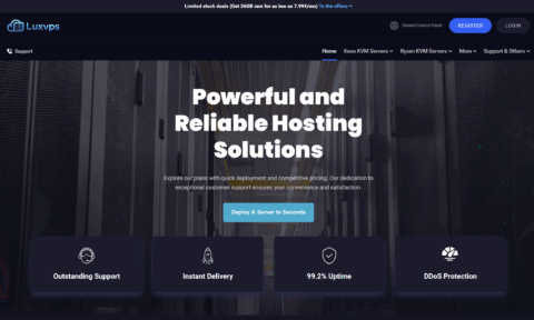 LuxVPS:德国vps,4核/16GB/100GB/20TB@1Gbps带宽,€6.99/月-小学生测评