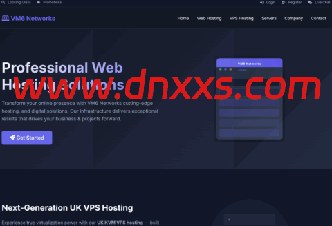 VM6:英国vps,1核/1GB/25GB NVMe/2TB@10Gbps带宽,£4.5/季-小学生测评