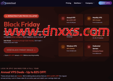 #黑五#Rarecloud：全场VPS，年付低至1.8折/月付4.5折，€10.9/年起，日本/美国/英国/罗马尼亚等机房-小学生测评